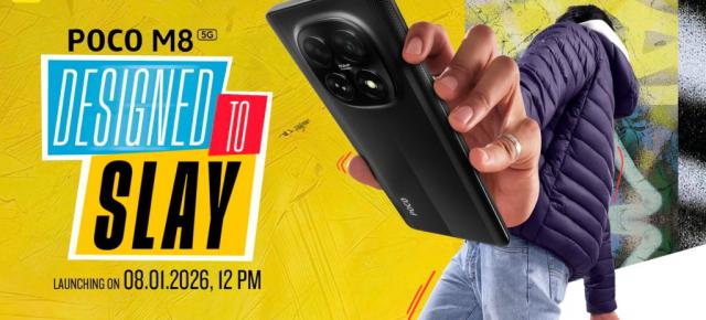 POCO M8 5G sosește pe 8 ianuarie; Cel mai subțire telefon din segmentul său