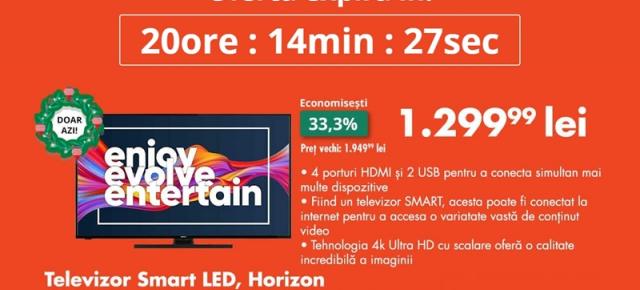 OCAZIA ZILEI pe FLANCO: Smart TV LED, Horizon 50HL7590U/B, diagonală 126 cm, Ultra HD 4K la doar 1299 lei!