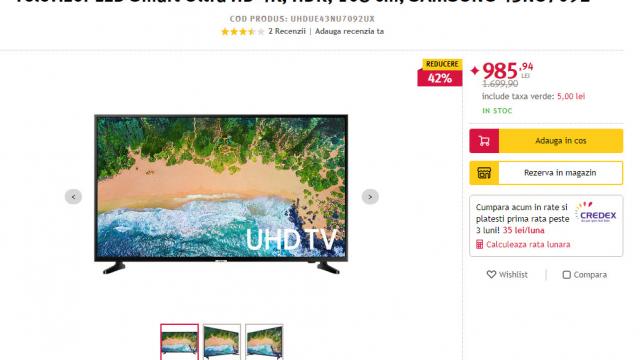 <b>Reduceri REALE de peste 50% la Altex: soundbar Philips, Tefal OptiGrill , televizoare Samsung 4K la sub 1000 lei</b>În general avem Turul Magazinelor pentru a acoperi cele mai bune reduceri, dar azi nu mai aşteptam până la Tur, ci vă oferim ceva special. Se pare că Altex a decis să ţină un veritabil "Black Friday de primăvară", fără să facă mare tam-tam pe această temă