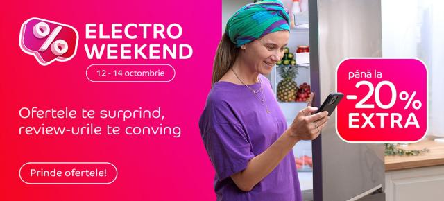 Extra reduceri de până la 20% în Electro Weekend la eMAG: Cele mai bune oferte le găsești aici!