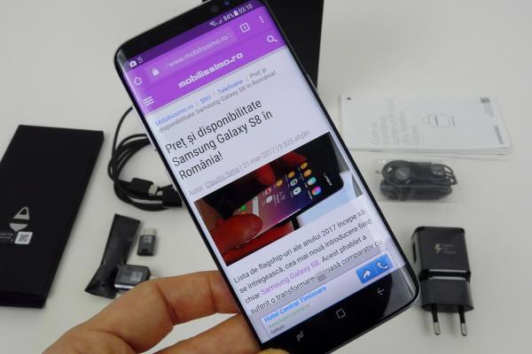 Unboxing Samsung Galaxy S8 (conținutul cutiei)