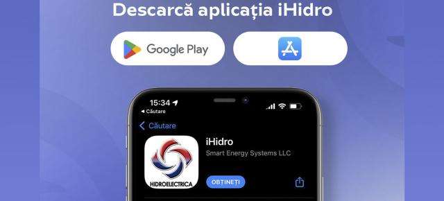 Aplicația iHidro a fost actualizată! Clienții Hidroelectrica pot plăti facturi mai ușor, prin intermediul aplicației mobile