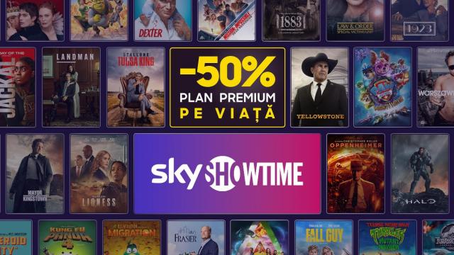 <b>50% reducere pe viață la noul abonament Premium de la SkyShowtime! Ofertă valabilă în perioada 29 octombrie - 9 decembrie</b>SkyShowtime a lansat o promoție temporară care oferă acces la noul său abonament Premium cu o reducere de 50% pe viață. Aceasta va fi disponibilă între 29 octombrie și 9 decembrie, timp în care clienții care aleg abonamentul 