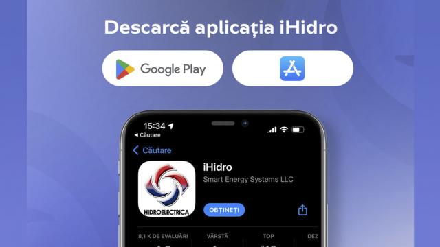 <b>Aplicația iHidro a fost actualizată! Clienții Hidroelectrica pot plăti facturi mai ușor, prin intermediul aplicației mobile</b>Spre finalul lunii septembrie am aflat că Hidroelectrica urmează să introducă servicii de plată cu carduri bancare prin aplicația sa iHidro. Ei bine, pare că această opțiune a devenit activă în cursul zilei de azi, odată cu actualizarea aplicației