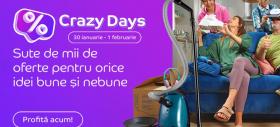 eMAG dă startul reducerilor Crazy Days în perioada 30 ianuarie - 1 februarie! Iată ce oferte speciale aduce retailerul