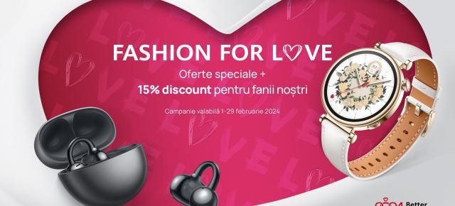 De Valentine's Day magazinul HUAWEI Store ți-a pregătit oferte și pachete speciale, plus 15% reducere la majoritatea produselor