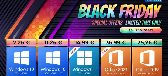(P) Ultima săptămână de promoții Black Friday îți aduce super oferte pentru licențele Windows pe GoDeal24