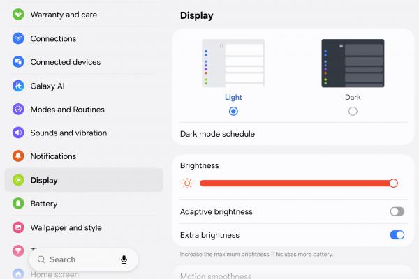Samsung Galaxy Z Fold8 - Opțiuni ecran