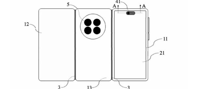 Huawei Mate XT 2 primeşte prima imagine: un brevet care îl prezintă în forma literei "U"