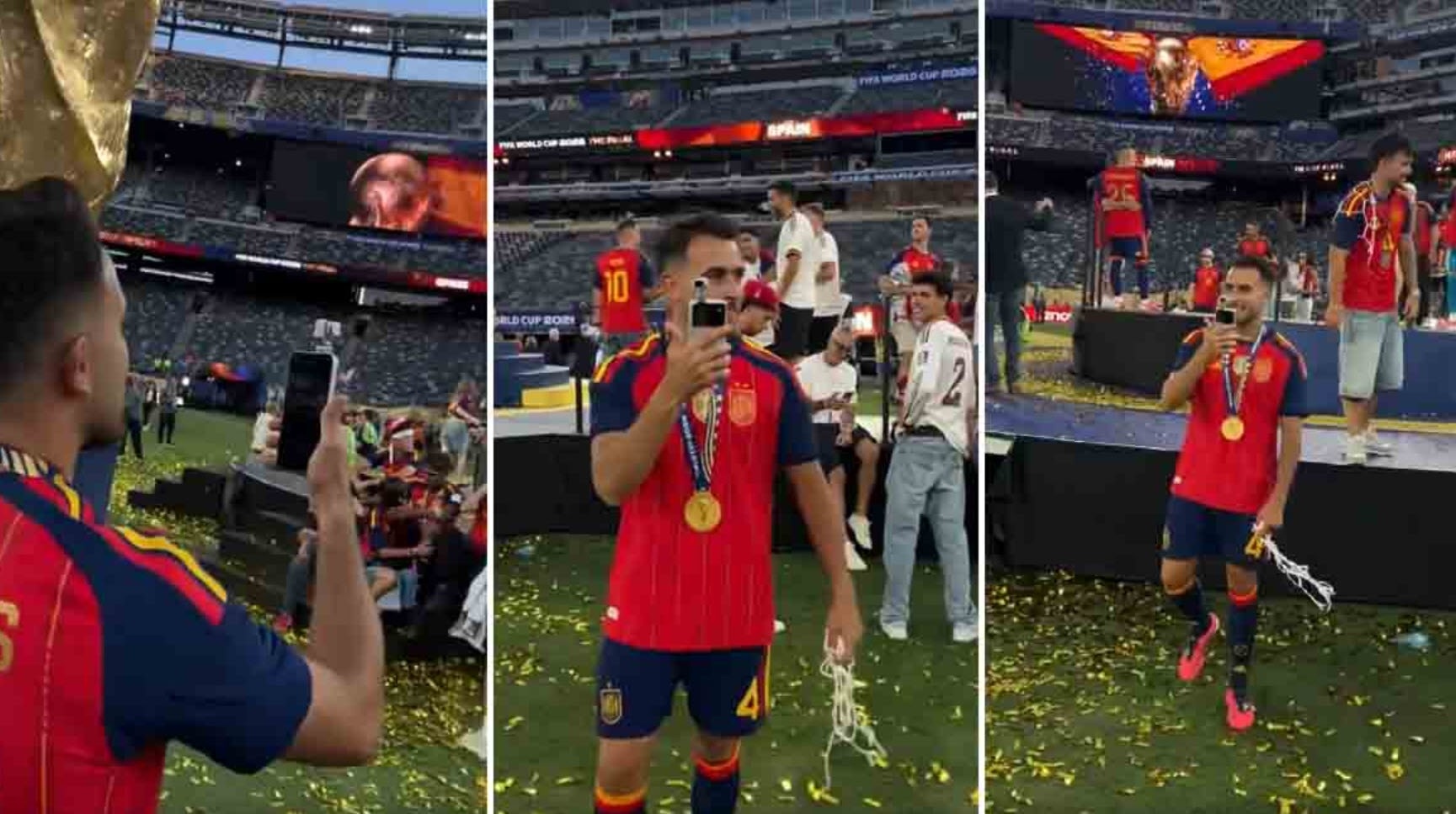 Un fotbalist al Spaniei, surprins cu HONOR Robot Phone la marea finală