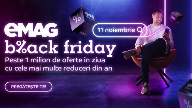 <b>Black Friday 2022 eMAG este aproape; Ai wishlist? Ce produse te pregătești să cumperi? </b>Oricâte campanii de reduceri aţi vedea la alte magazine, Black Friday-ul eMAG este inimitabil şi are loc într-o singură zi pe an. Anul acesta se desfășoară pe 11 noiembrie 2022, iar retailerul a  promis deja „substanţial mai multe oferte”