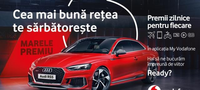 Vodafone îți oferă premiu un Audi RS5 Coupe şi milioane de premii zilnice, dacă foloseşti aplicaţia My Vodafone