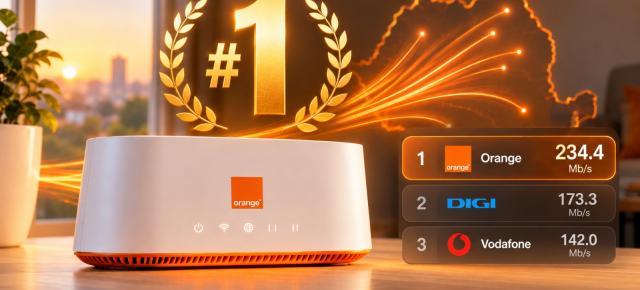 Orange ia locul 1 la viteza broadband în România în clasamentul SpeedGeo; DIGI excelează la ping