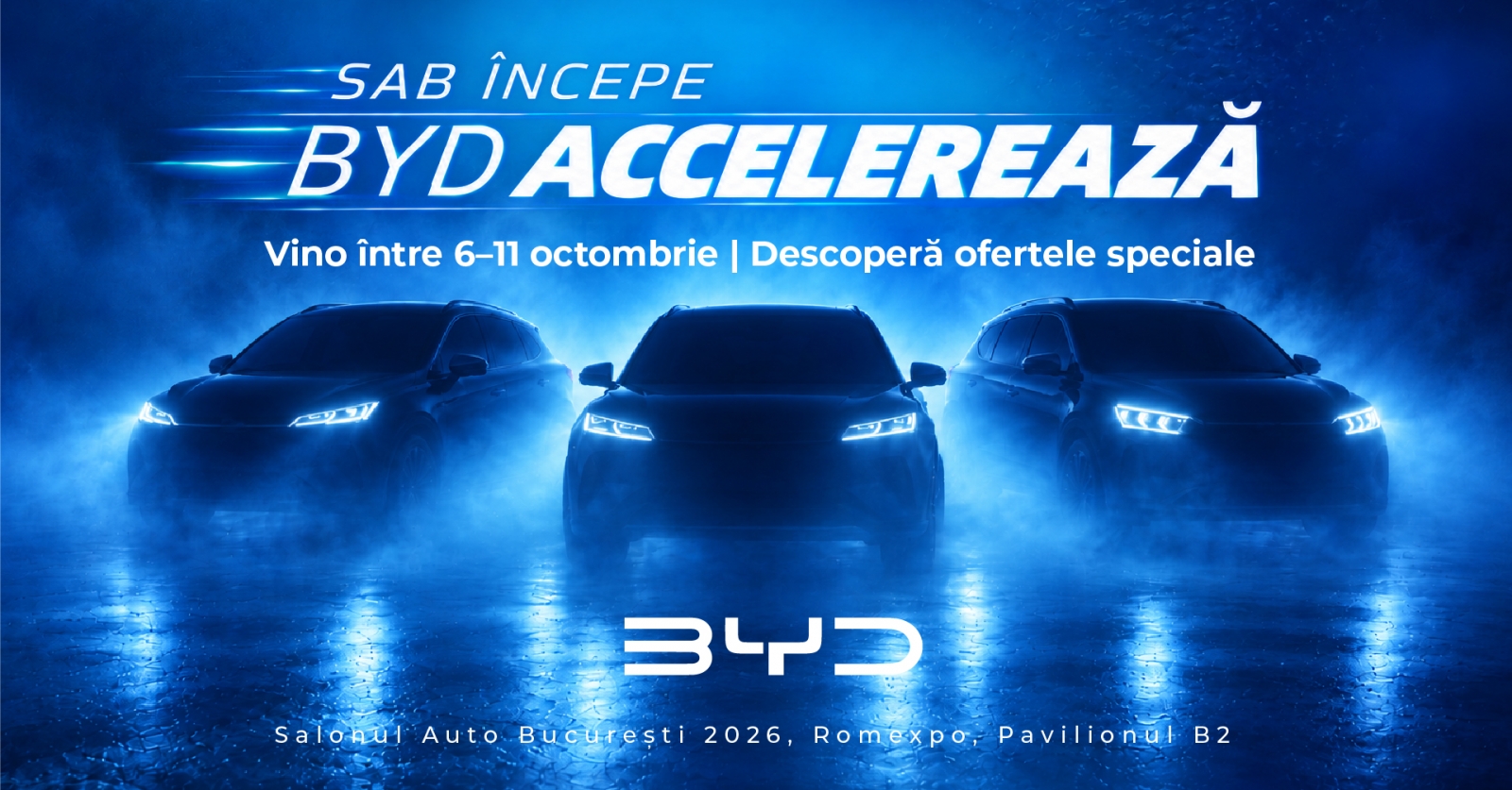 BYD ocupă 902 m² la Salonul Auto București 2026 și taie prețul lui Sealion 5 DM-i la 24.990 euro