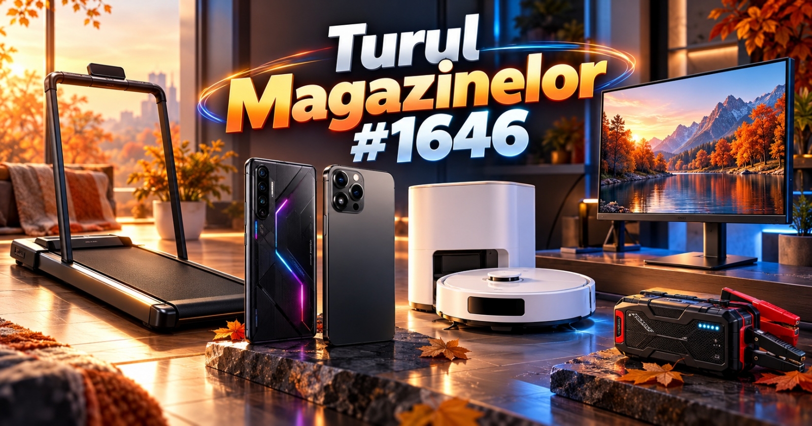 Turul Magazinelor #1647: Banda de alergare sub 1000 lei, telefon de gaming sub 2300 lei, aspirator robot pentru toată lumea