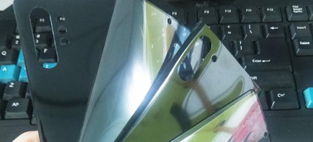 Noi protecții de ecran destinate lui Samsung Galaxy Note 10 și Note 10 Pro apar fotografiate; Avem display-uri Infinity-O