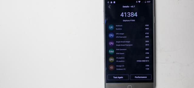 Faimosul smartphone Elephone P7000 primeşte un test benchmark, obţine peste 41.000 de puncte în AnTuTu