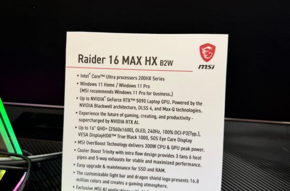 MSI Raider 16 Max HX - Fotografii CES 2026: Raider_ (4).jpg