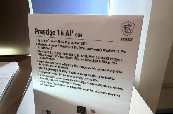 MSI Prestige 16 AI - Fotografii CES 2026: MSI-Prestige-16_ (1).jpg