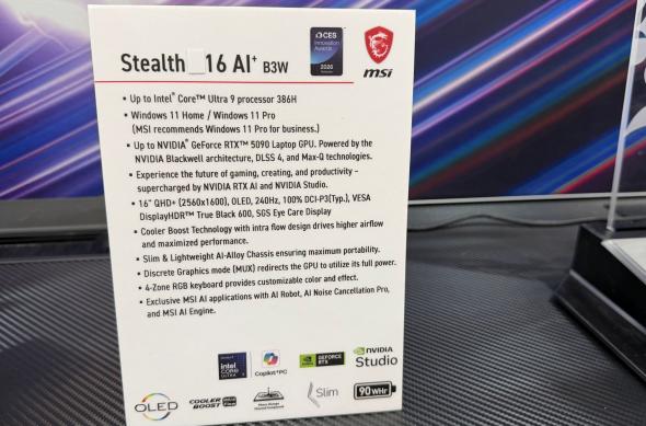 MSI Stealth 16 AI+ - Fotografii CES 2026: MSI-Stealth-16_ (2).jpg