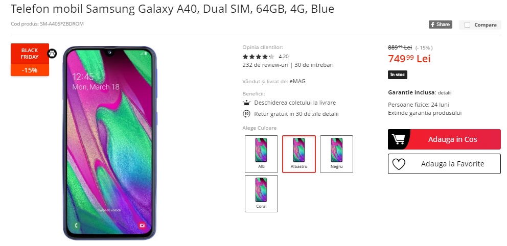 Black Friday 2019, Live Blogging Mobilissimo.ro; Reduceri și oferte eMAG, PC Garage, evoMAG, Cel.ro, Altex și alții.. - imaginea 306