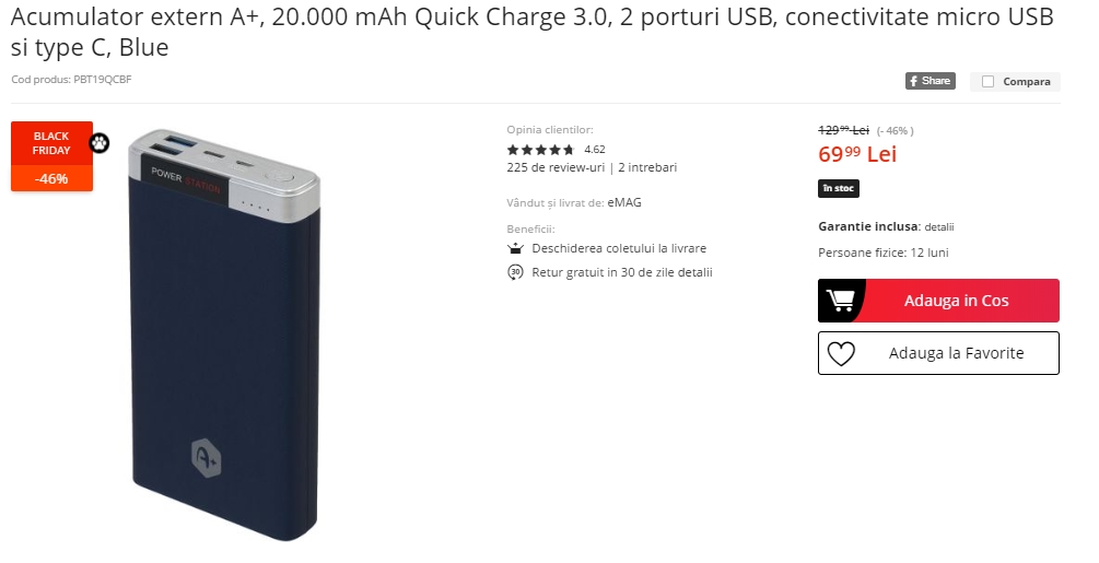 Black Friday 2019, Live Blogging Mobilissimo.ro; Reduceri și oferte eMAG, PC Garage, evoMAG, Cel.ro, Altex și alții.. - imaginea 316