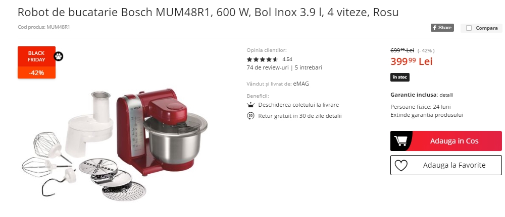 Black Friday 2019, Live Blogging Mobilissimo.ro; Reduceri și oferte eMAG, PC Garage, evoMAG, Cel.ro, Altex și alții.. - imaginea 334