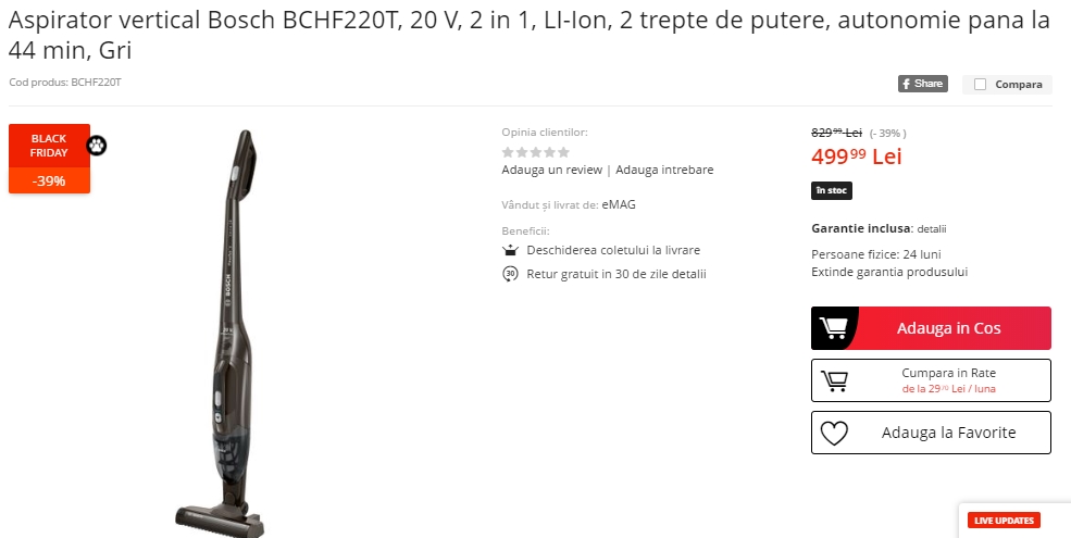Black Friday 2019, Live Blogging Mobilissimo.ro; Reduceri și oferte eMAG, PC Garage, evoMAG, Cel.ro, Altex și alții.. - imaginea 338