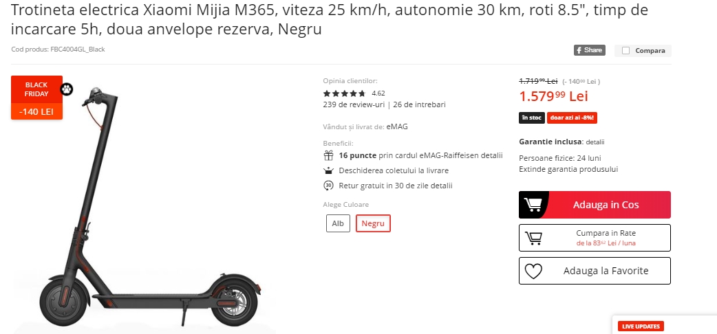 Black Friday 2019, Live Blogging Mobilissimo.ro; Reduceri și oferte eMAG, PC Garage, evoMAG, Cel.ro, Altex și alții.. - imaginea 346