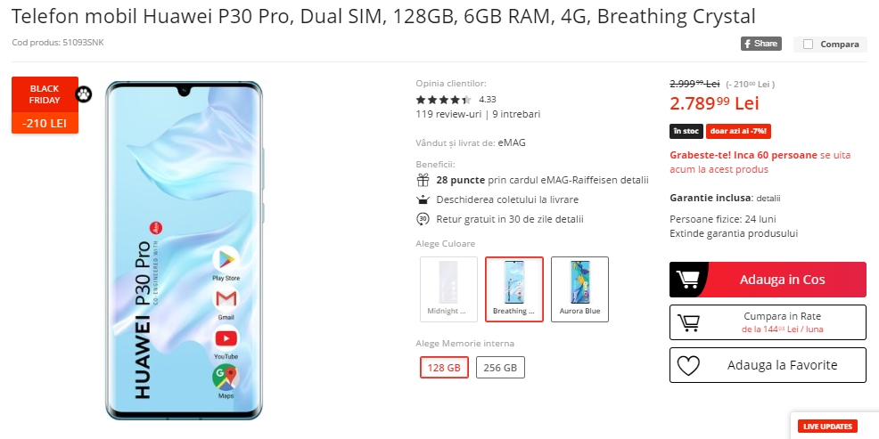 Black Friday 2019, Live Blogging Mobilissimo.ro; Reduceri și oferte eMAG, PC Garage, evoMAG, Cel.ro, Altex și alții.. - imaginea 439