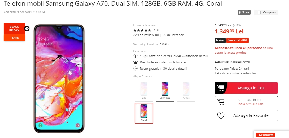 Black Friday 2019, Live Blogging Mobilissimo.ro; Reduceri și oferte eMAG, PC Garage, evoMAG, Cel.ro, Altex și alții.. - imaginea 441