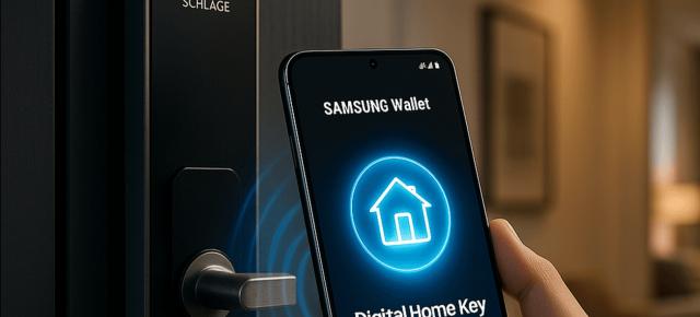 Ușa de la casă deschisă cu telefonul; Samsung Wallet include acum Digital Home Key