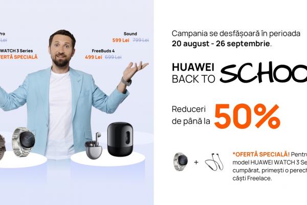 Huawei aduce noi oferte promoționale în cadrul campaniei Back To School! Discount-uri de până la 50% și oferte bundle pentru purtabile și produse audio