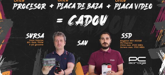 PC Garage îţi oferă o sursă sau un SSD cadou la alegere prin campania "Te echipăm gratuit"