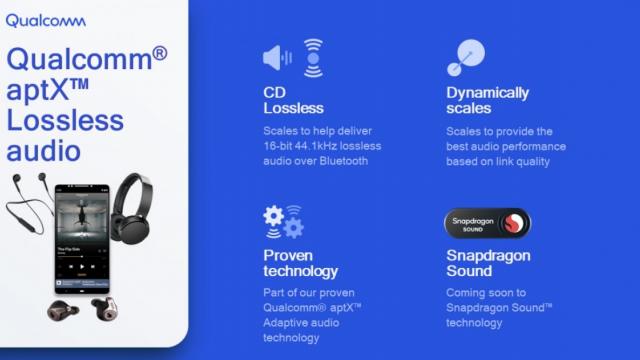 <b>Qualcomm lansează tehnologia aptX Lossless; Aduce un sunet de top pentru dispozitivele audio wireless compatibile</b>Qualcomm a anunțat în urmă cu ceva timp Snapdragon Sound. Este de fapt un pachet de funcții ce sosesc pe dispozitivele certificate audio de către companie. Astăzi a fost lansată o nouă funcție numită aptX Lossless. După cum îi spune și denumirea