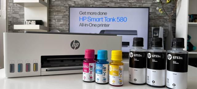 HP Smart Tank 580 All-in-one Review: Imprimantă multifuncțională CISS pentru întreaga familie și cerneală inclusă la pachet pentru până la 3 ani de printare