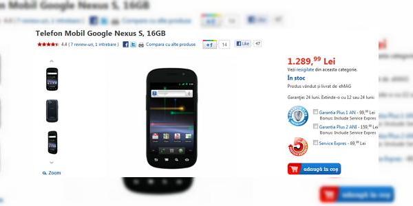 Ofertă specială pentru Samsung Nexus S de la eMAG.ro, În așteptarea lui Galaxy Nexus