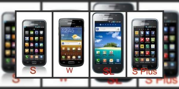Care sunt diferențele Între Samsung Galaxy S, Galaxy W, Galaxy SL, Galaxy S Plus?