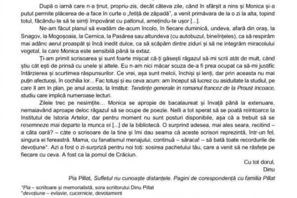 Subiectele la limba română de la Bacalaureat 2026