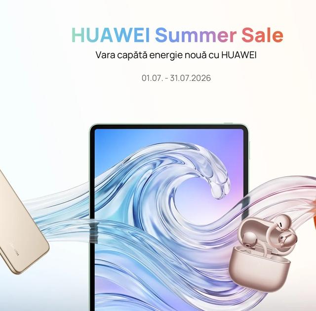 Huawei Summer Sale: reduceri și cupoane până la 31 iulie la telefoane, smartwatch și laptopuri