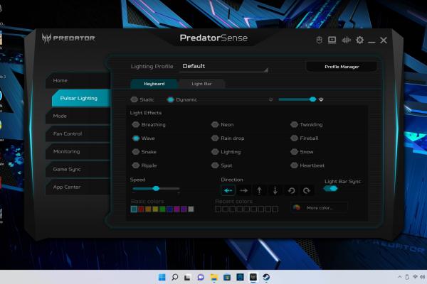 Acer Predator Helios 300 PH315-55-764C - Interfață PredatorSense