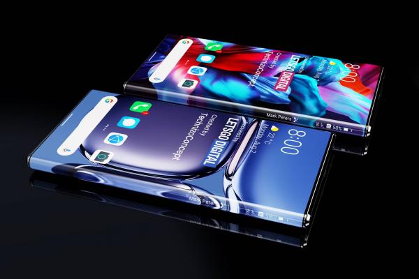 Huawei Mate 50 primește randări concept bazate pe un brevet recent; Are un ecran "Arc Display" ce continuă pe lateral în stil wraparound