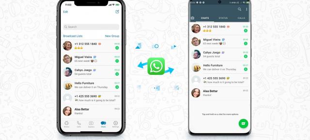 WhatsApp permite acum transferul conversațiilor între Android și iOS!