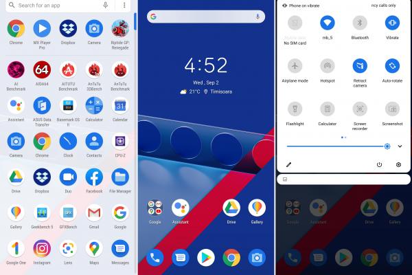 Interfață grafică ASUS ZenFone 7 Pro (capturi de ecran)