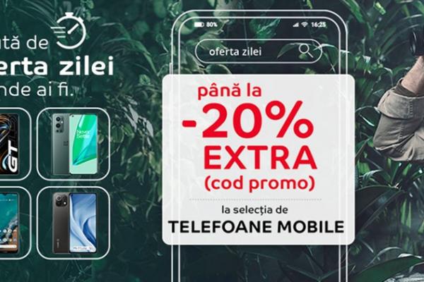 Codul promo "Mobile" îți aduce azi până la 20% extra reducere la telefoane pe eMAG; OnePlus 8T mai ieftin decât de Black Friday 
