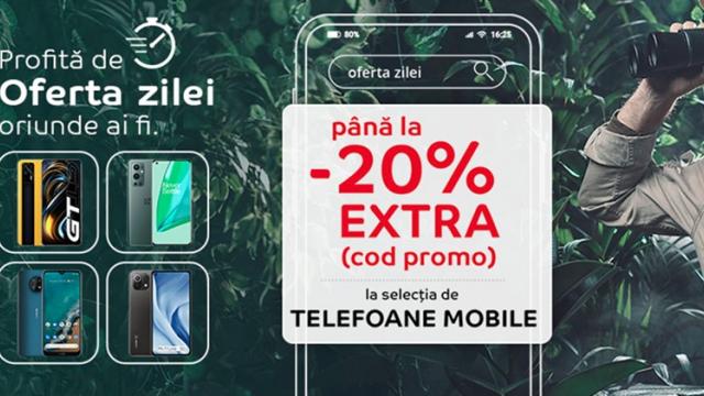 <b>Codul promo "Mobile" îți aduce azi până la 20% extra reducere la telefoane pe eMAG; OnePlus 8T mai ieftin decât de Black Friday </b>Acest final de lună ianuarie aduce extra reduceri pentru telefoane pe eMAG, o ofertă specială valabilă doar azi pe data de 25-01-2022. Vorbim despre extra reduceri de până la 20% aplicate pentru telefoane din diferite categorii de prețuri și dotări
