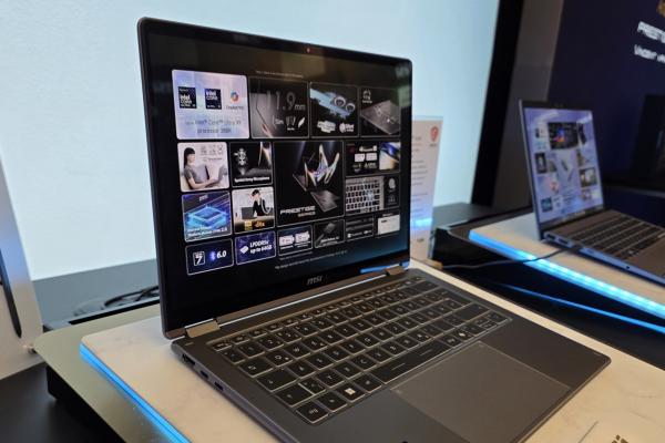 MSI Prestige 14 Flip AI+ are 11,9 mm, OLED și stylus; laptopul de business care se transformă în tabletă