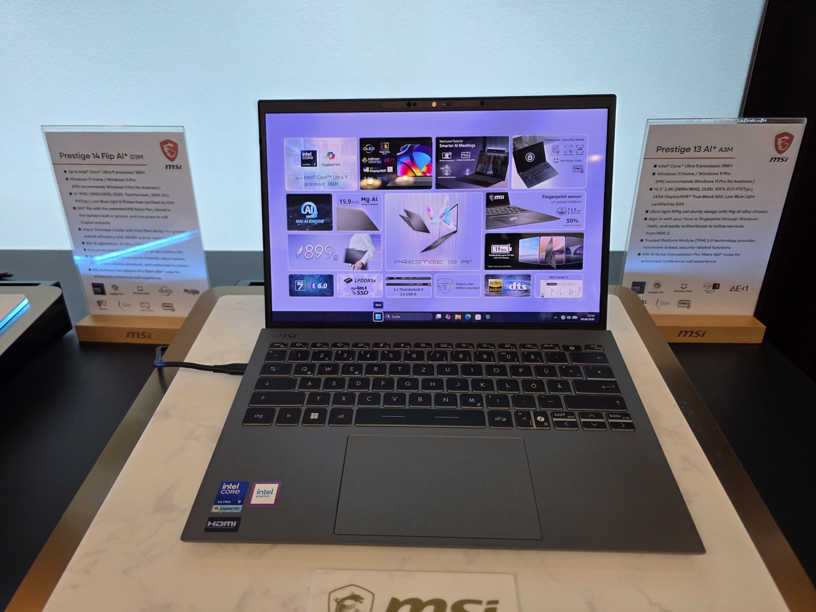 MSI Prestige 14 Flip AI+, IFA 2026 (galerie)