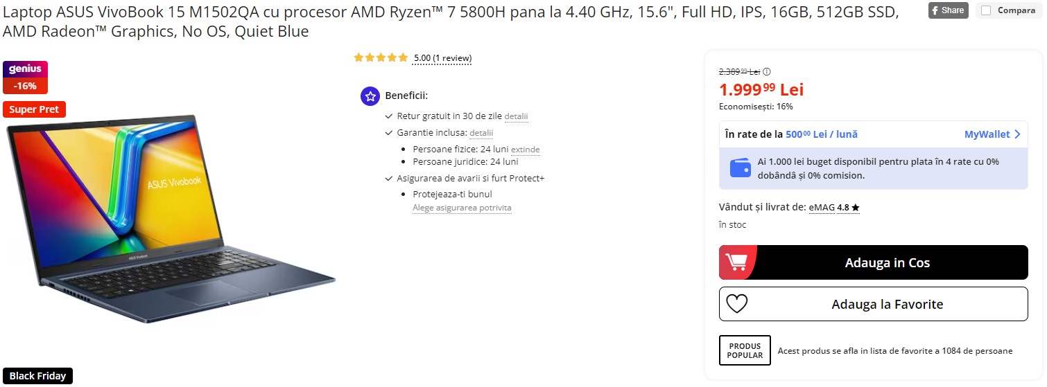 Black Friday 2023, Live Blogging Mobilissimo; Reduceri și cataloage eMAG, PC Garage, Fashion Days, Cel, Flanco... - imaginea 376