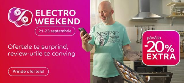 Electro Weekend la eMAG - Galaxy S24 Ultra spre 4000 lei, smart TV OLED Philips Ambilight sub 3900 lei, gadget-uri utile la ofertă (21-23 septembrie)